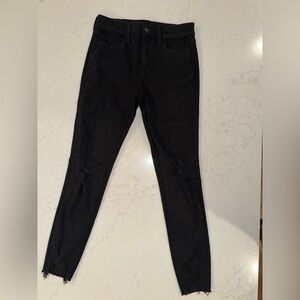 American Eagle Outfitters Black distressed  Jeggings. “The dream Jean”